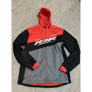 Troy Lee Designs Polaris RZR Tech Pit Jacket in black, red, and gray. size large